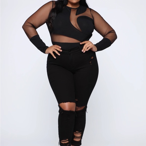 FASHION NOVA - BLACK BODYSUIT - Picture 3 of 7